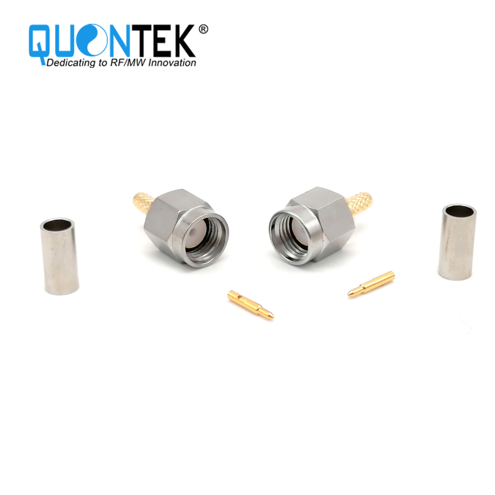 Standard connector,SMA male for RG316/RG174/LMR100 cbale,Crimp type