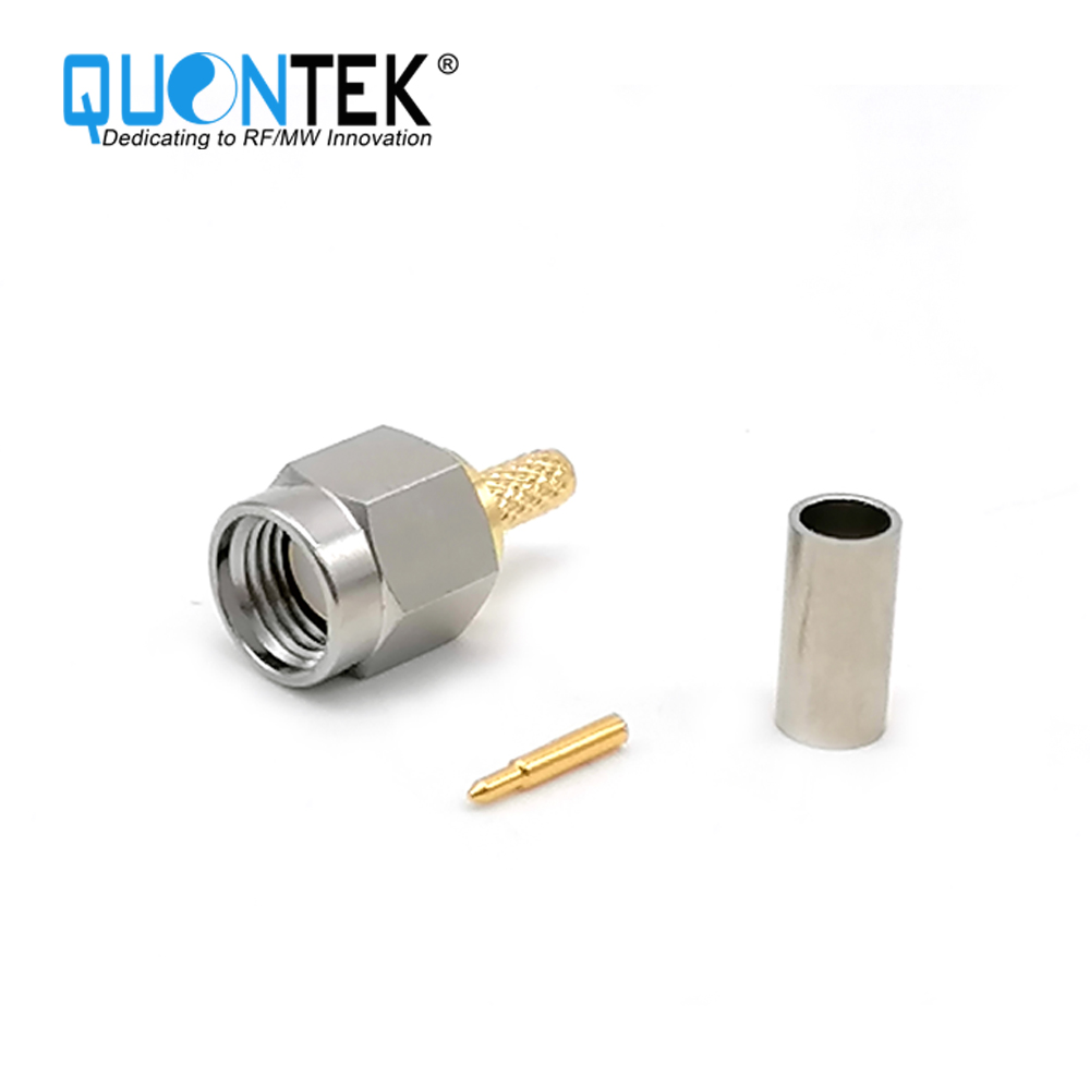 Standard connector,SMA male for RG316/RG174/LMR100 cbale,Crimp type