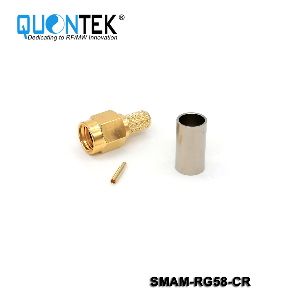Standard Connctor,SMA Male for RG58/RF195 cable,Crimp type