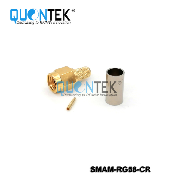 Standard Connctor,SMA Male for RG58/RF195 cable,Crimp type
