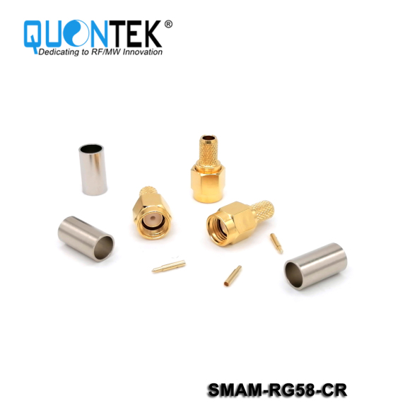 Standard Connctor,SMA Male for RG58/RF195 cable,Crimp type
