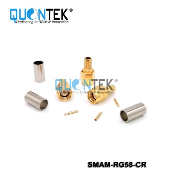 Standard Connctor,SMA Male for RG58/RF195 cable,Crimp type
