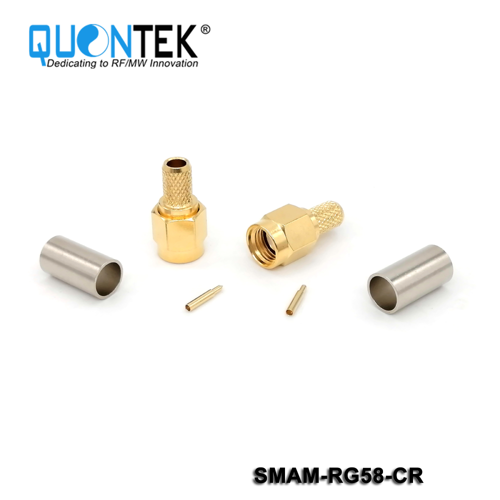 Standard Connctor,SMA Male for RG58/RF195 cable,Crimp type