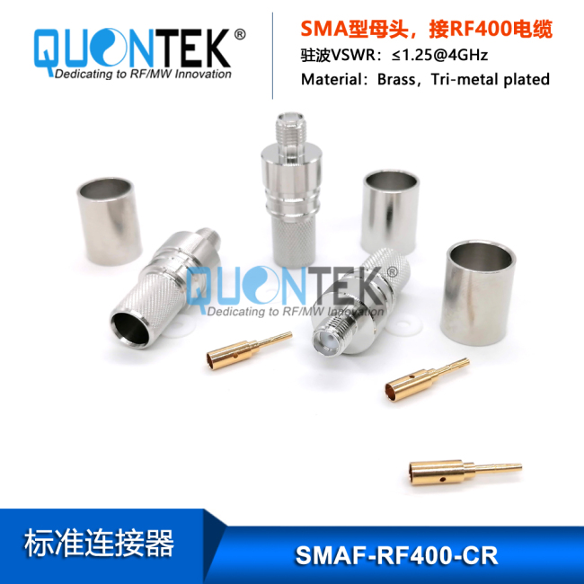 Standard Connector,SMA Female for RF400 cable,Crimp type Standard Connector,SMA Female for RF400 cable,Crimp type