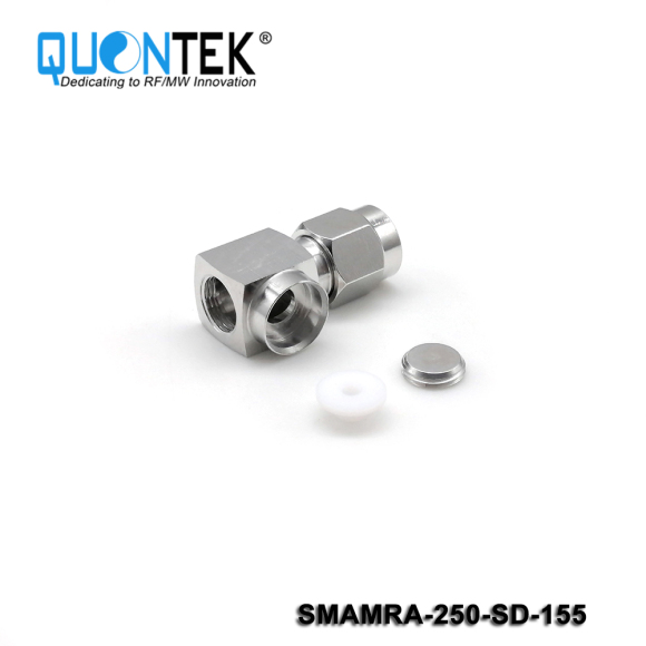 Low PIM Connector, SMA RA Male for .250"/RG401/SF250 Cable,Solder Type