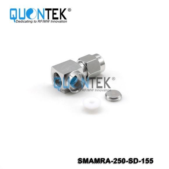 Low PIM Connector, SMA RA Male for .250"/RG401/SF250 Cable,Solder Type