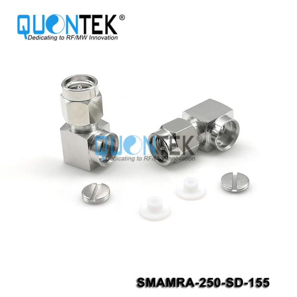 Low PIM Connector, SMA RA Male for .250"/RG401/SF250 Cable,Solder Type