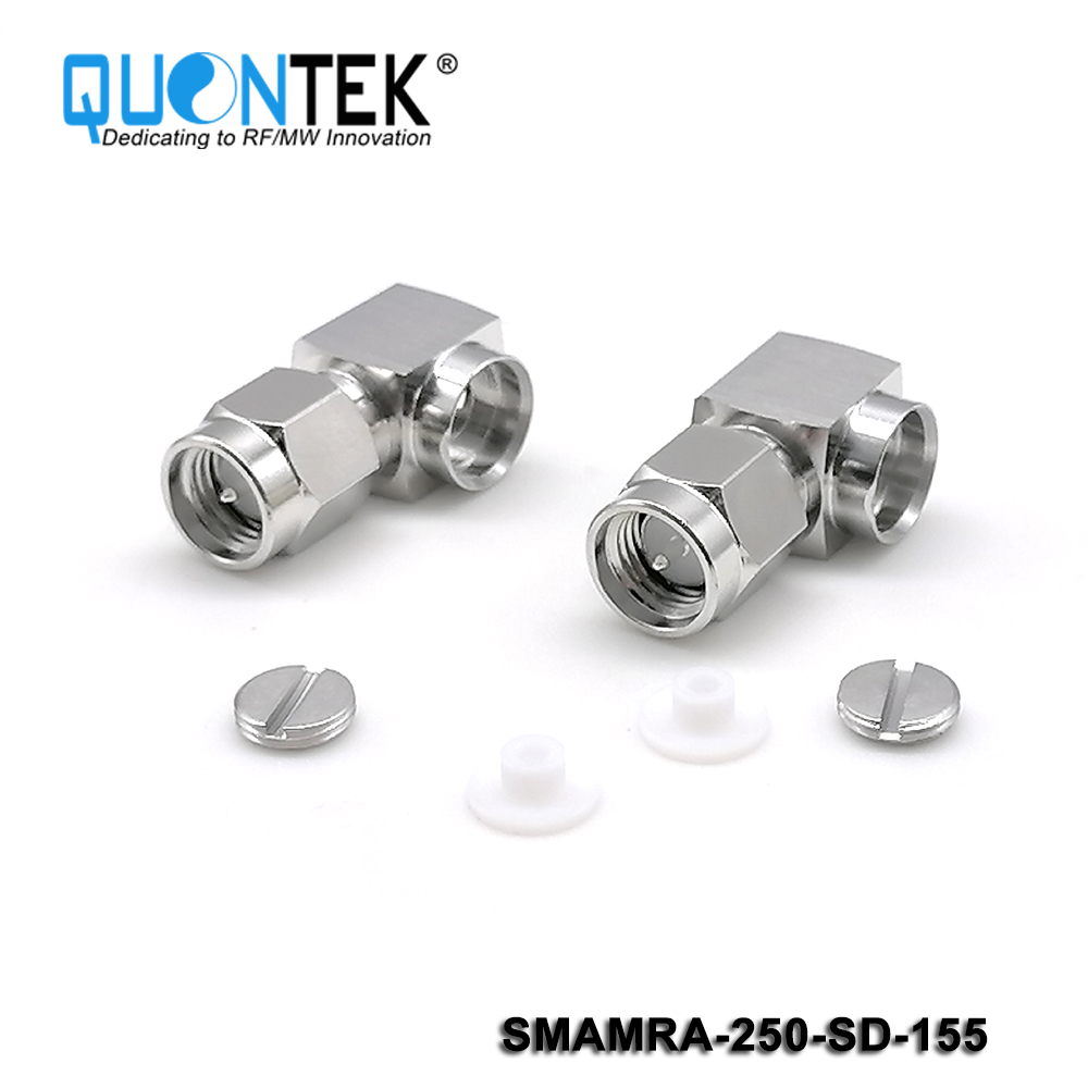 Low PIM Connector, SMA RA Male for .250"/RG401/SF250 Cable,Solder Type