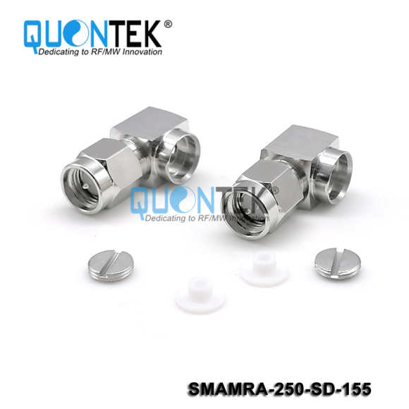 Low PIM Connector, SMA RA Male for .250"/RG401/SF250 Cable,Solder Type