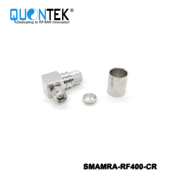 Standard Connector,SMA RA male for RF400 cable,Crimp type