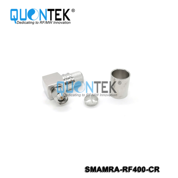 Standard Connector,SMA RA male for RF400 cable,Crimp type