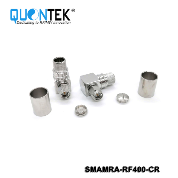 Standard Connector,SMA RA male for RF400 cable,Crimp type