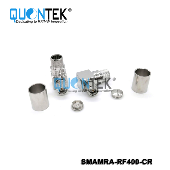 Standard Connector,SMA RA male for RF400 cable,Crimp type