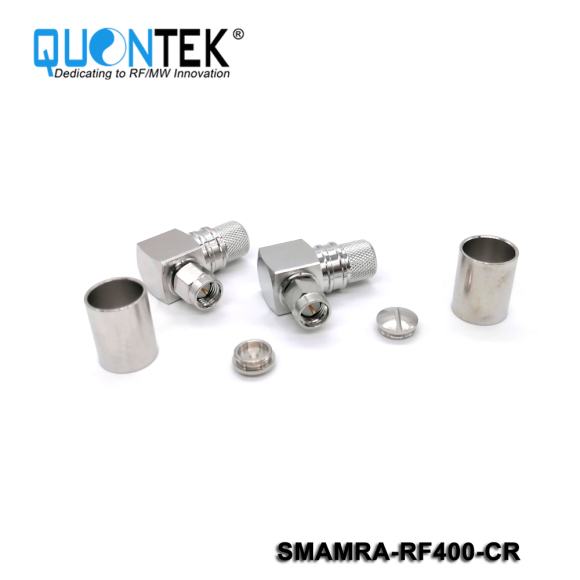 Standard Connector,SMA RA male for RF400 cable,Crimp type