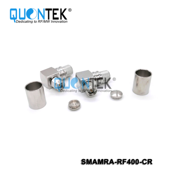 Standard Connector,SMA RA male for RF400 cable,Crimp type