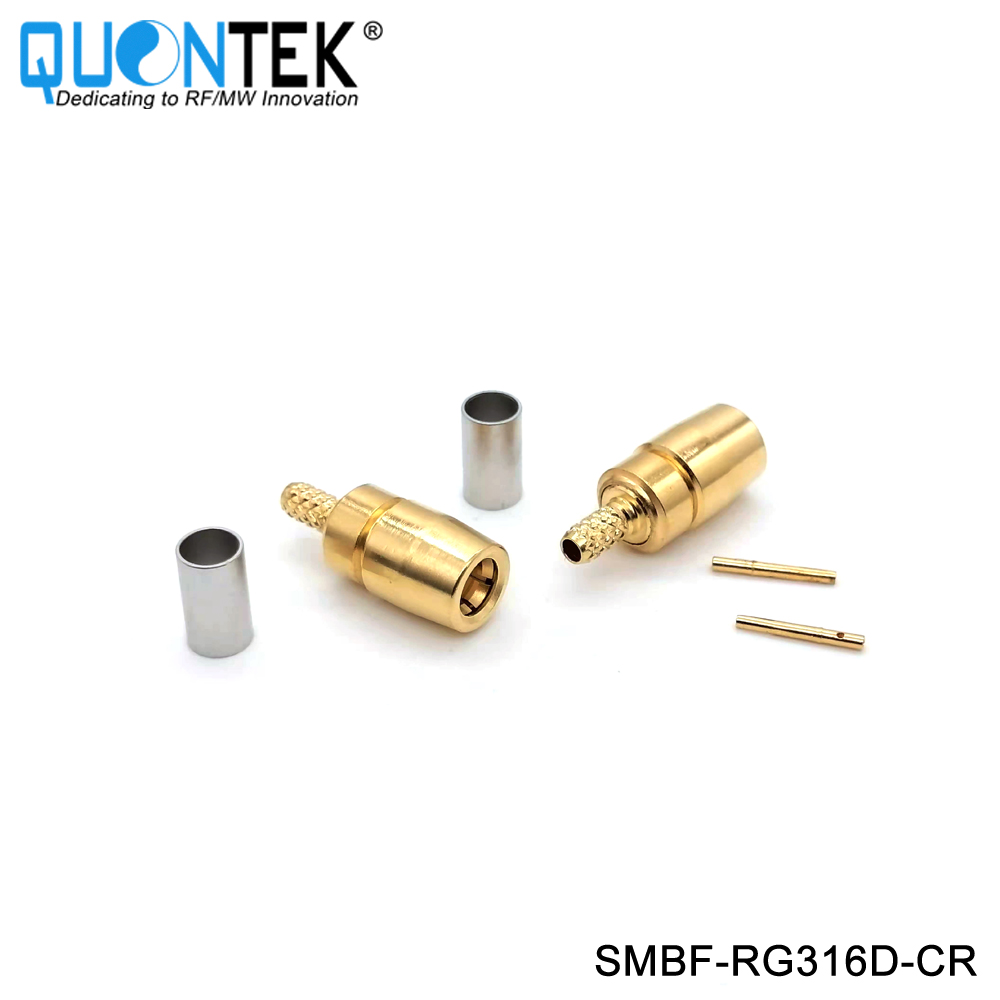 Standard connector,SMB female for RG316D cable,crimp type