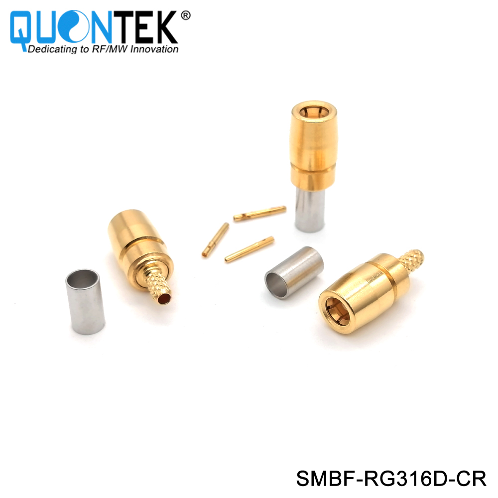 Standard connector,SMB female for RG316D cable,crimp type