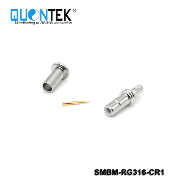 Standard connector,SMB male for RG316 cable,crimp type