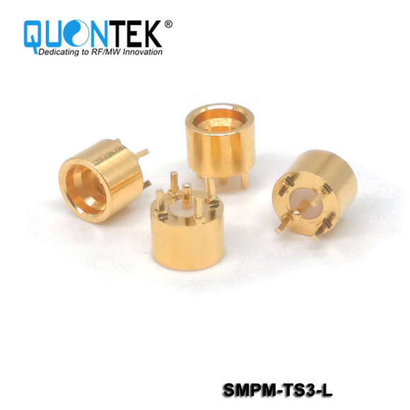 SMP male,PCB through hole solder,Limited detent type