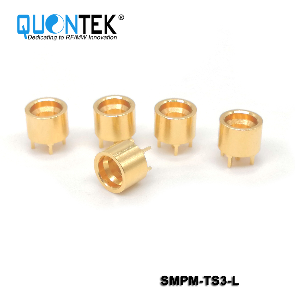 SMP male,PCB through hole solder,Limited detent type