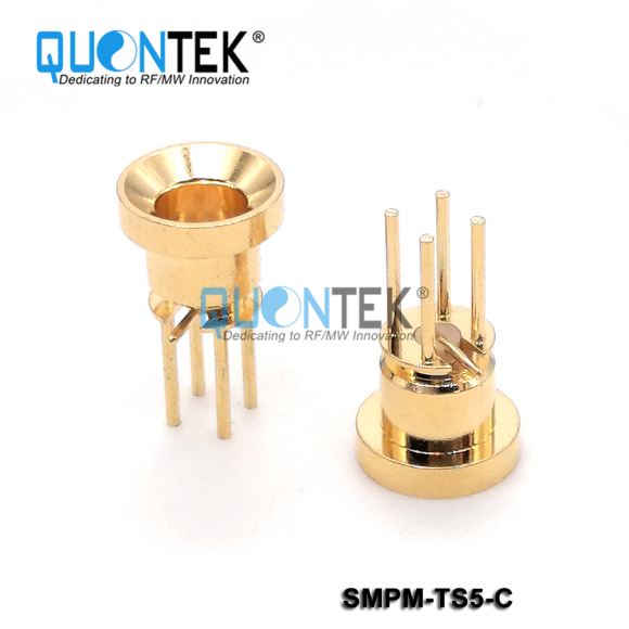 SMP male,PCB through hole solder,Catchers mit type