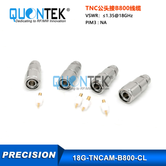 TNCA Male for QTB800 Cable,Clamp Type,to 18GHz TNCA Male for QTB800 Cable,Clamp Type,to 18GHz