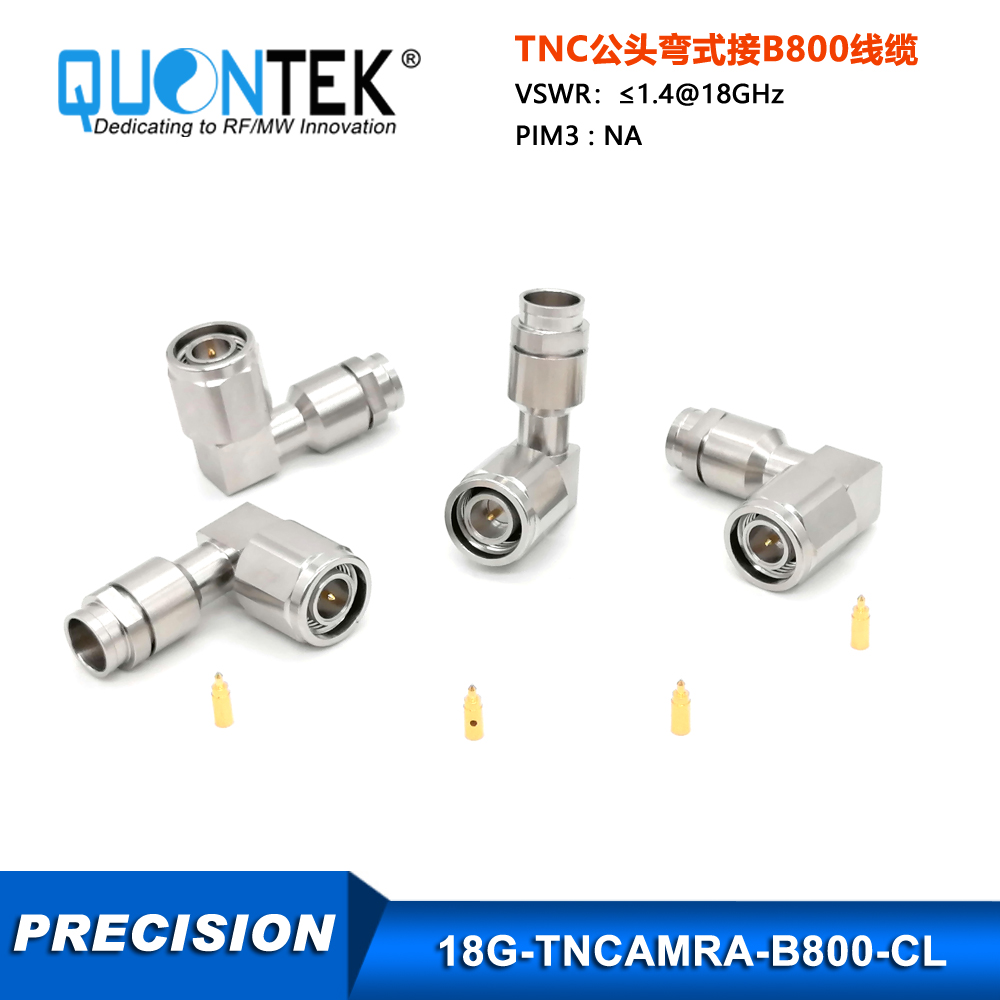 TNCA RA Male for QTB800 Cable,Clamp Type,to 18GHz