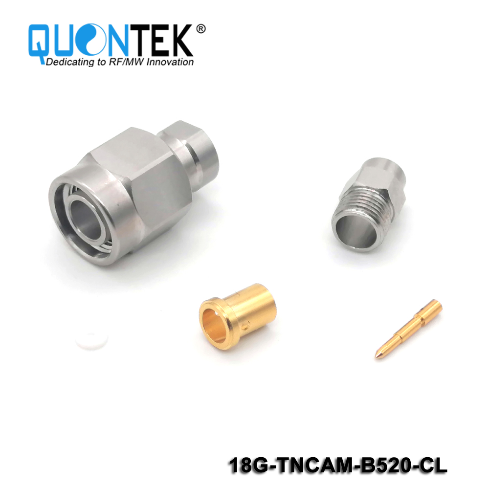 Precision connctor,TNCA male for QTB520 cable,Clamp type,to 18GHz
