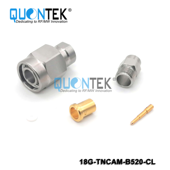 Precision connctor,TNCA male for QTB520 cable,Clamp type,to 18GHz
