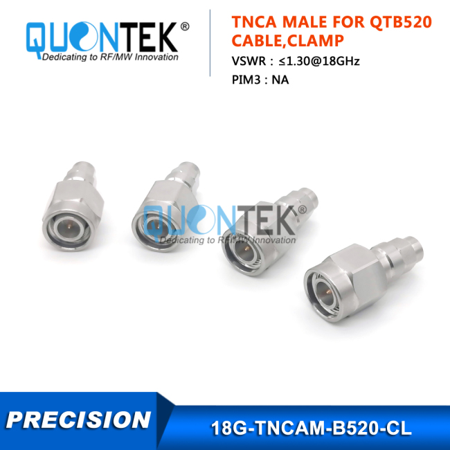 Precision connctor,TNCA male for QTB520 cable,Clamp type,to 18GHz Precision connctor,TNCA male for QTB520 cable,Clamp type,to 18GHz