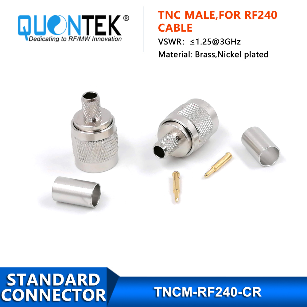 Standard Connector, TNC male for RF240 cable,Crimp type