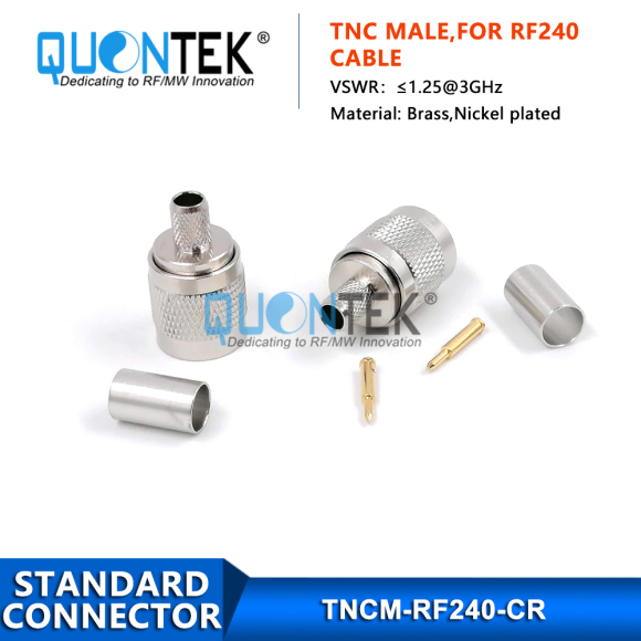 Standard Connector, TNC male for RF240 cable,Crimp type Standard Connector, TNC male for RF240 cable,Crimp type