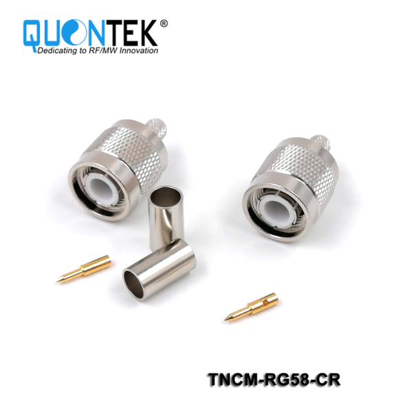 Standard Connector, TNC male for RG58/RF195/RG303 cable,Crimp type