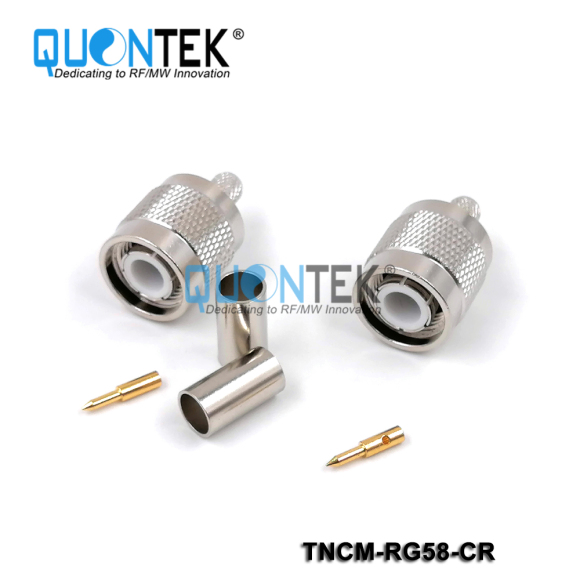 Standard Connector, TNC male for RG58/RF195/RG303 cable,Crimp type