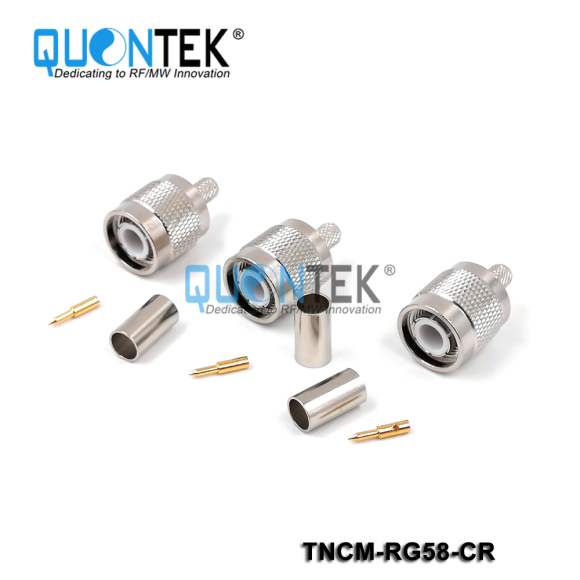 Standard Connector, TNC male for RG58/RF195/RG303 cable,Crimp type