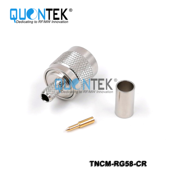 Standard Connector, TNC male for RG58/RF195/RG303 cable,Crimp type