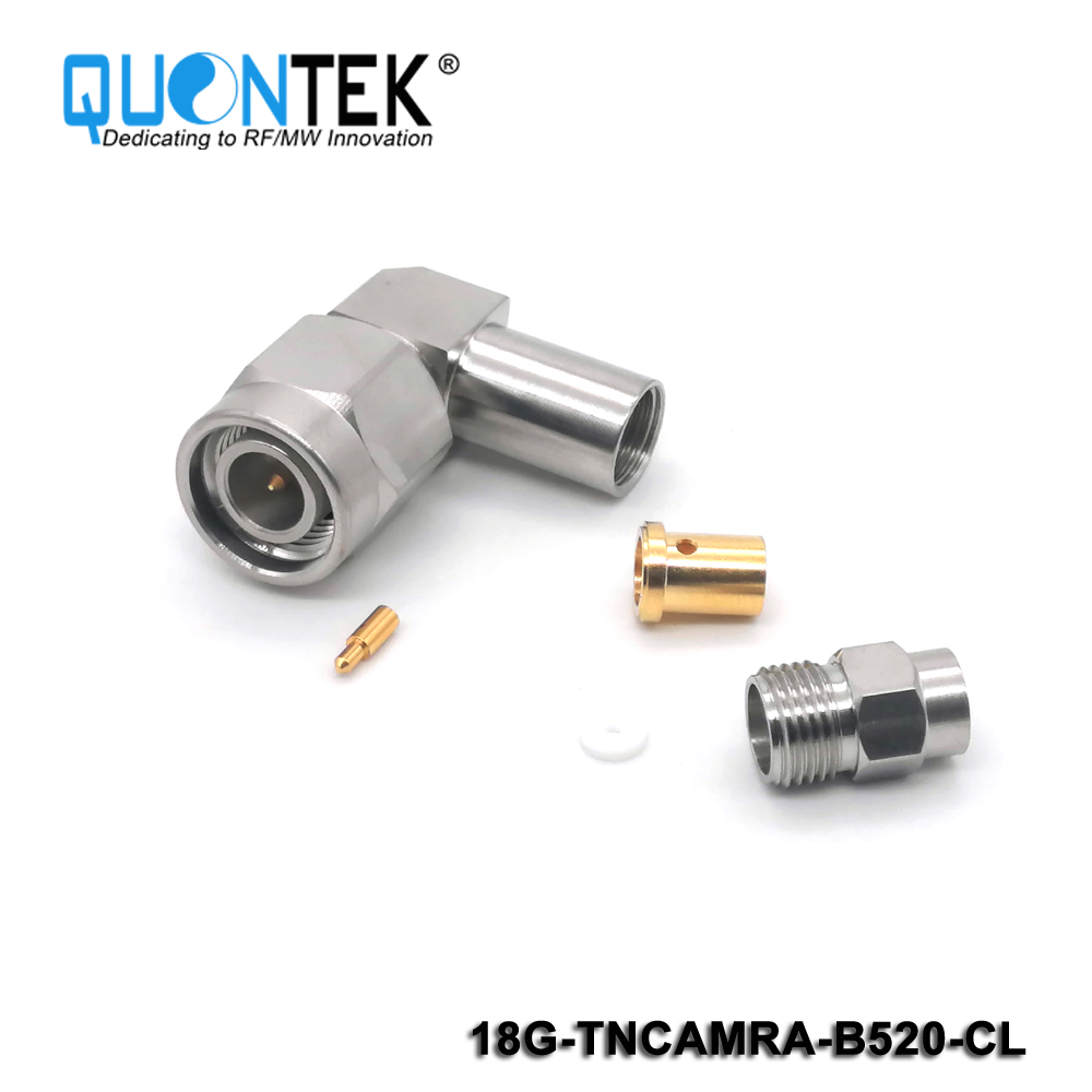 Precision connctor,TNCA RA male for QTB520 cable,Clamp type,to 18GHz