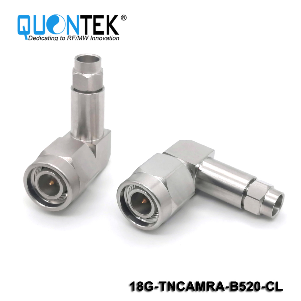 Precision connctor,TNCA RA male for QTB520 cable,Clamp type,to 18GHz