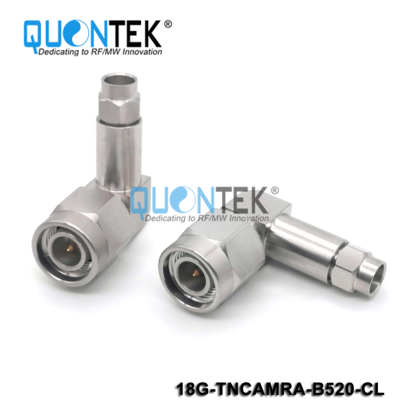 Precision connctor,TNCA RA male for QTB520 cable,Clamp type,to 18GHz
