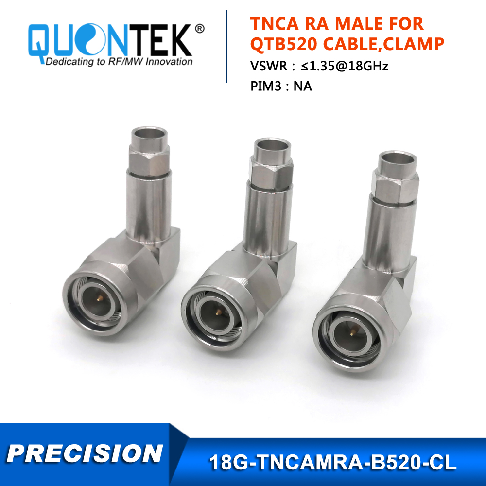 Precision connctor,TNCA RA male for QTB520 cable,Clamp type,to 18GHz