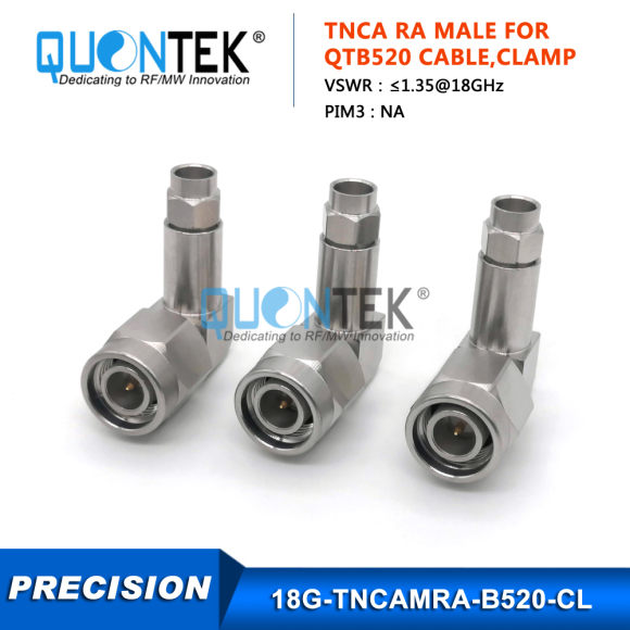 Precision connctor,TNCA RA male for QTB520 cable,Clamp type,to 18GHz Precision connctor,TNCA RA male for QTB520 cable,Clamp type,to 18GHz