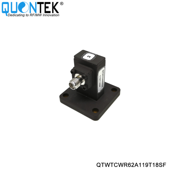 Waveguide to Coaxial Adapter,WR62(BJ140) to SMA Female,Right angle,11.9-18GHz