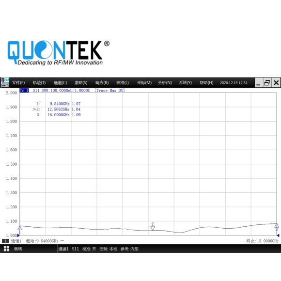 Waveguide to Coaxial Adapter,WR75(BJ120) to SMA Female,Right angle,9.84-15GHz