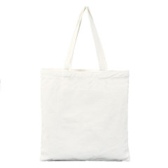 Bolsa de algodón de mano en blanco personalizada para estudiantes bolsa de vela de un solo hombro impresión publicidad regalo bolsa de lona logotipo personalizado