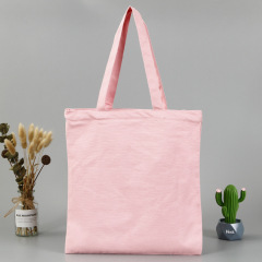 Bolsa de algodón de mano en blanco personalizada para estudiantes bolsa de vela de un solo hombro impresión publicidad regalo bolsa de lona logotipo personalizado