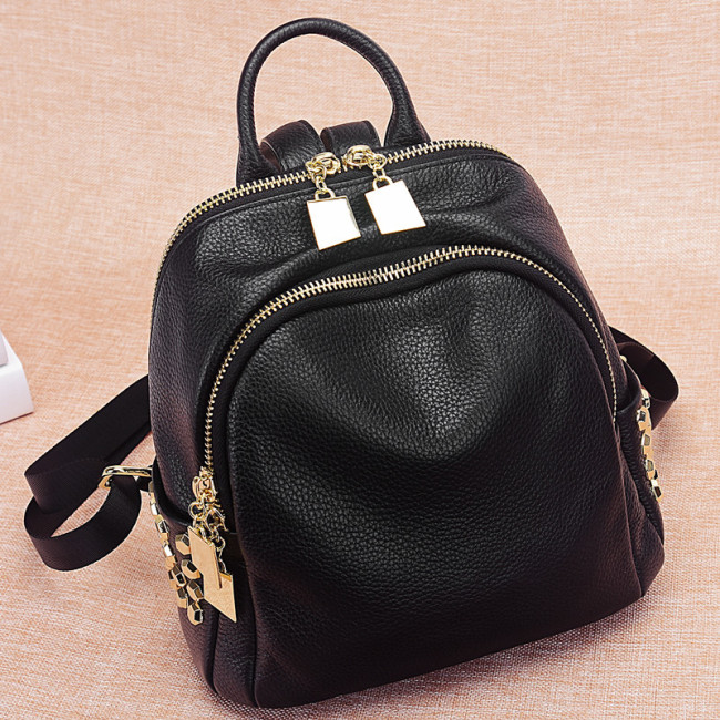 Рюкзак женский кожаный модный мини простой универсальный рюкзак из воловьей кожи в студенческом стиле женская сумка