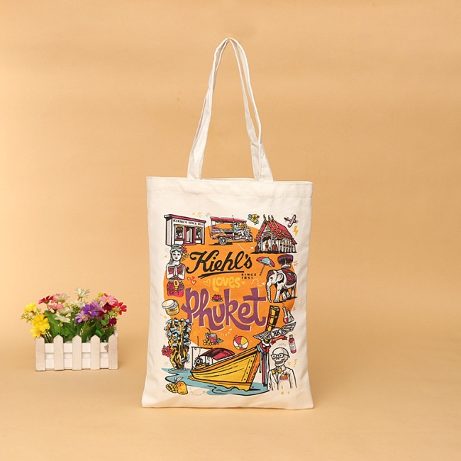 Manufacturer canvas bag customized digital printing animation portable cotton bag shoulder bag shopping bag customized logo