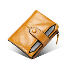 Новый мужской кошелек кожаный противоугонная щетка RFID верхний слой воловьей кожи кошелек