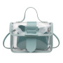 Small fresh women's bag summer new transparent bag fashion small square bag single shoulder straddle bag simple bag