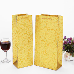 Золотой подарочный бумажный пакет портативный винный пакет коробка для упаковки красного вина одинарная и двойная подарочная коробка винная коробка